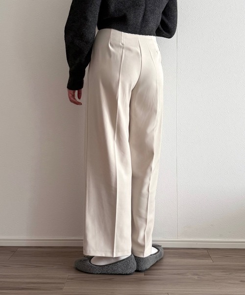 Cham.（チャム）の「ウエストリボンワイドパンツ（その他パンツ・レディース・ホワイト/ブラック/ブラウン・FREE）」の14枚目の写真