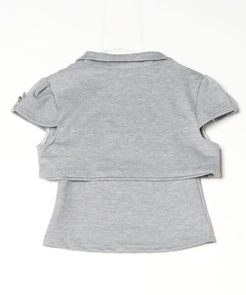 gossip!ロサンゼルス(ゴシップロサンゼルス)の「【Y2Kガーリー】 ナポレオン ロイヤル 襟カラー トップス(Tシャツ/カットソー・レディース・グレー・M/L/S)」の2枚目の写真
