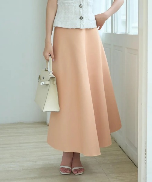 BIRTHDAY BASH(バースデイバッシュ)の「A LINE BONDING SKIRT LONG(Aラインボンディングスカートロング)(スカート・レディース・イエロー・LARGE/MEDIUM/SMALL)」の1枚目の写真