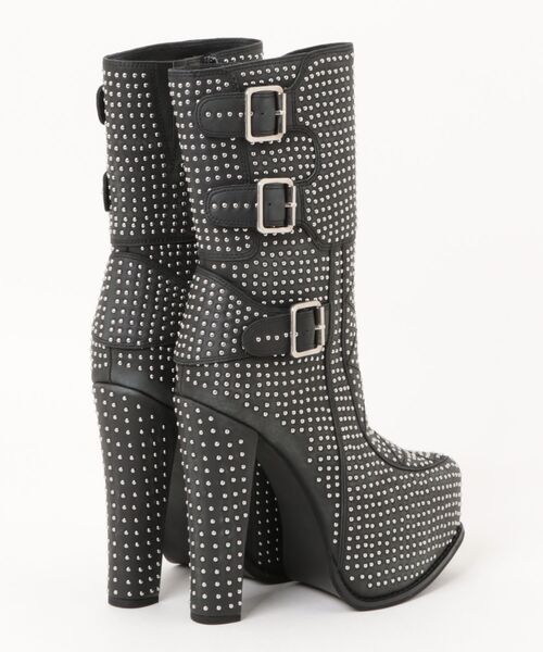Jeffrey Campbell(ジェフリーキャンベル)の「スタッズデザイン プラットフォームロングブーツ(ブーツ・レディース・ブラック・37)」の2枚目の写真