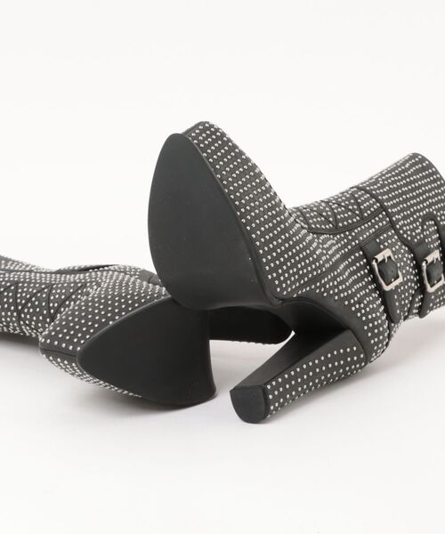 Jeffrey Campbell(ジェフリーキャンベル)の「スタッズデザイン プラットフォームロングブーツ(ブーツ・レディース・ブラック・37)」の3枚目の写真