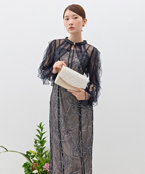 Kana(カナ)の「スパンコール繊細刺繍レースクラッチバッグ 結婚式 お呼ばれ オケージョン(クラッチバッグ・レディース・ベージュ/ブラック/シルバー・フリー)」の11枚目の写真