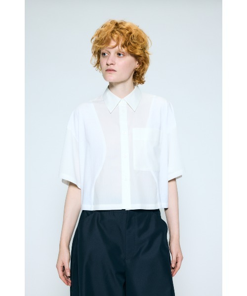 nagonstans（ナゴンスタンス）の「flowline shirt（シャツ/ブラウス・レディース・ホワイト/ライトブルー/ブラック・MEDIUM）」の9枚目の写真