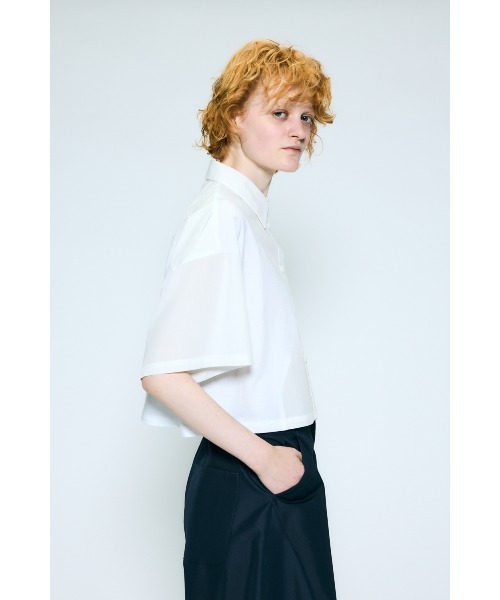 nagonstans（ナゴンスタンス）の「flowline shirt（シャツ/ブラウス・レディース・ホワイト/ライトブルー/ブラック・MEDIUM）」の13枚目の写真