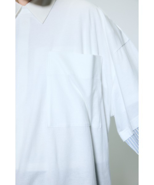 nagonstans（ナゴンスタンス）の「flowline shirt（シャツ/ブラウス・レディース・ホワイト/ライトブルー/ブラック・MEDIUM）」の5枚目の写真