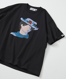 COTTON PAN/コットンパン リラックスフィット プリント クルーネック Tシャツ / 真夜中