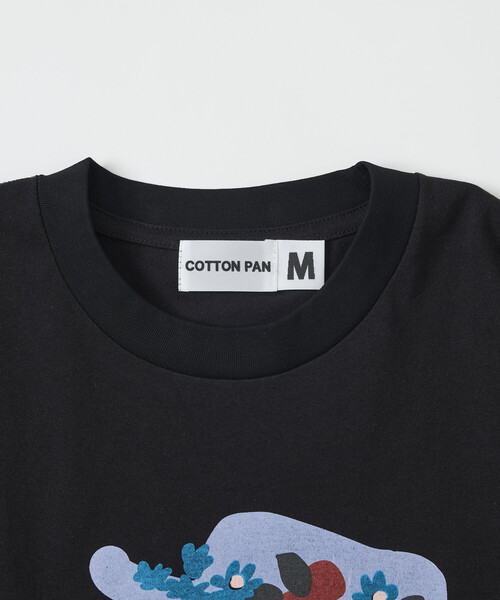 cotton pan（コットンパン）の「COTTON PAN/コットンパン リラックスフィット プリント クルーネック Tシャツ / 真夜中（Tシャツ/カットソー・メンズ・ブラック/ホワイト・LARGE/MEDIUM）」の5枚目の写真