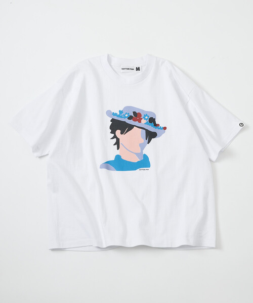 cotton pan（コットンパン）の「COTTON PAN/コットンパン リラックスフィット プリント クルーネック Tシャツ / 真夜中（Tシャツ/カットソー・メンズ・ブラック/ホワイト・LARGE/MEDIUM）」の12枚目の写真
