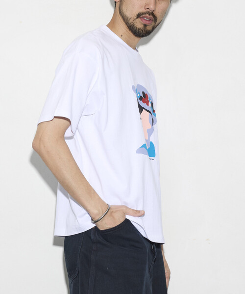 cotton pan（コットンパン）の「COTTON PAN/コットンパン リラックスフィット プリント クルーネック Tシャツ / 真夜中（Tシャツ/カットソー・メンズ・ブラック/ホワイト・LARGE/MEDIUM）」の15枚目の写真