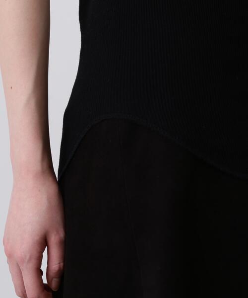 YLEVE(イレーヴ)の「YLEVE / ORGANIC COTTON LOOP-WHEELED RIB TANK TOP(タンクトップ・レディース・ブラック/ホワイト・1)」の5枚目の写真