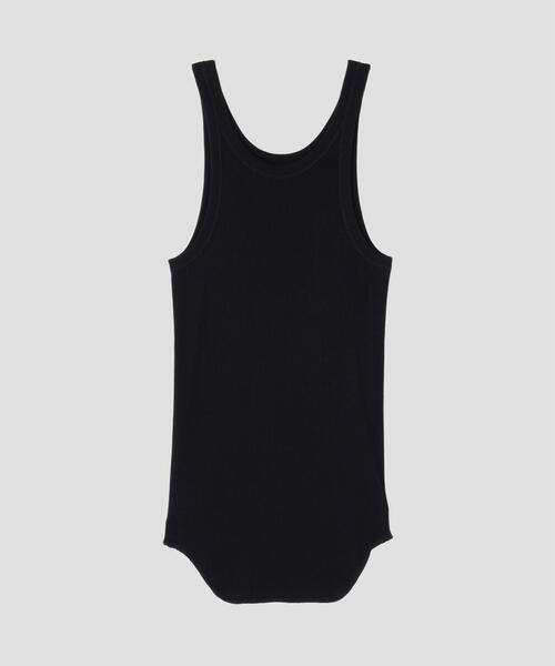 YLEVE(イレーヴ)の「YLEVE / ORGANIC COTTON LOOP-WHEELED RIB TANK TOP(タンクトップ・レディース・ブラック/ホワイト・1)」の6枚目の写真