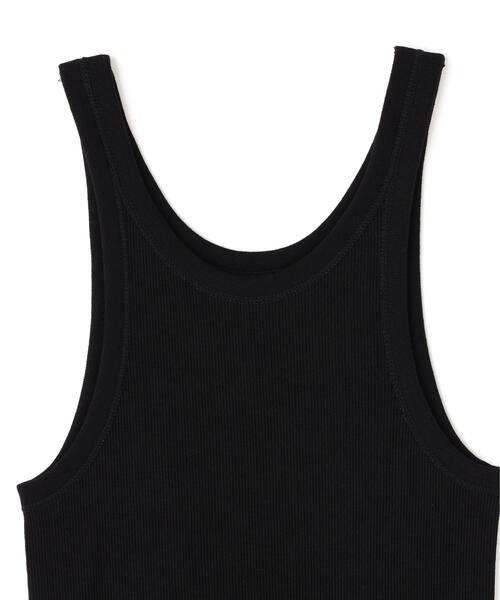 YLEVE(イレーヴ)の「YLEVE / ORGANIC COTTON LOOP-WHEELED RIB TANK TOP(タンクトップ・レディース・ブラック/ホワイト・1)」の8枚目の写真
