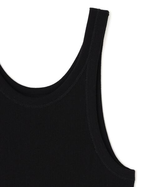YLEVE(イレーヴ)の「YLEVE / ORGANIC COTTON LOOP-WHEELED RIB TANK TOP(タンクトップ・レディース・ブラック/ホワイト・1)」の9枚目の写真