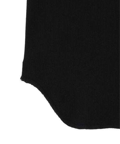 YLEVE(イレーヴ)の「YLEVE / ORGANIC COTTON LOOP-WHEELED RIB TANK TOP(タンクトップ・レディース・ブラック/ホワイト・1)」の10枚目の写真