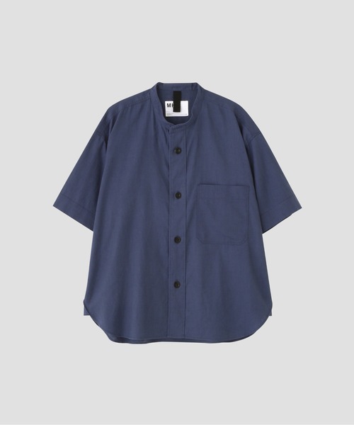 MHL.(エムエイチエル)の「SURFACE DYED COTTON LINEN(シャツ/ブラウス・メンズ・インディゴブルー/ライトブラウン・LARGE/MEDIUM/SMALL)」の2枚目の写真
