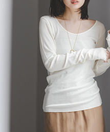 Noble | ウールテレコニュアンスネックプルオーバー(Tシャツ/カットソー)