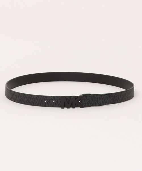 MICHAEL KORS(マイケルコース)の「ロゴx ソリッド リバーシブル ベルト 34MM(ベルト・メンズ・ブラック・FREE)」の1枚目の写真