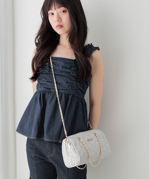 Heather（ヘザー）の「ツイードボストンBAG　1056203（ボストンバッグ・レディース・ライトブルー/ブラック・ONE SIZE）」の21枚目の写真