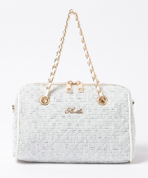 Heather（ヘザー）の「ツイードボストンBAG　1056203（ボストンバッグ・レディース・ライトブルー/ブラック・ONE SIZE）」の15枚目の写真