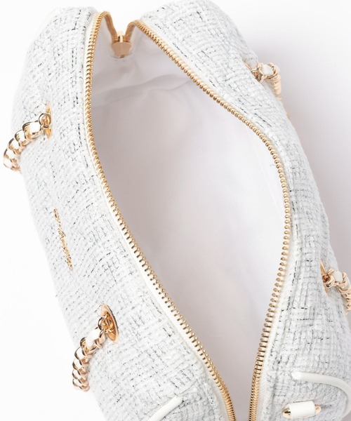 Heather（ヘザー）の「ツイードボストンBAG　1056203（ボストンバッグ・レディース・ライトブルー/ブラック・ONE SIZE）」の9枚目の写真