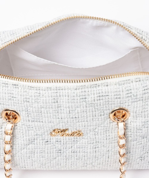 Heather（ヘザー）の「ツイードボストンBAG　1056203（ボストンバッグ・レディース・ライトブルー/ブラック・ONE SIZE）」の10枚目の写真