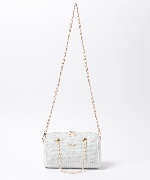 Heather（ヘザー）の「ツイードボストンBAG　1056203（ボストンバッグ・レディース・ライトブルー/ブラック・ONE SIZE）」の11枚目の写真