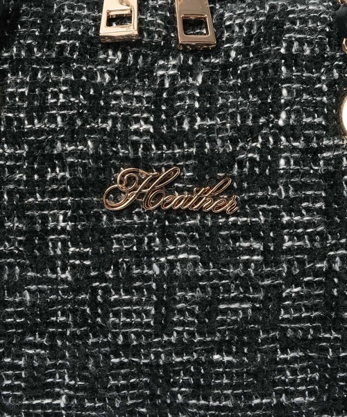 Heather（ヘザー）の「ツイードボストンBAG　1056203（ボストンバッグ・レディース・ライトブルー/ブラック・ONE SIZE）」の6枚目の写真