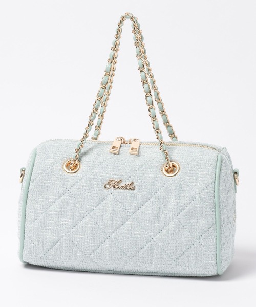 Heather（ヘザー）の「ツイードボストンBAG　1056203（ボストンバッグ・レディース・ライトブルー/ブラック・ONE SIZE）」の7枚目の写真