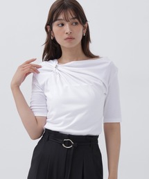 アシメドレープカットソー