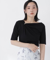 アシメドレープカットソー