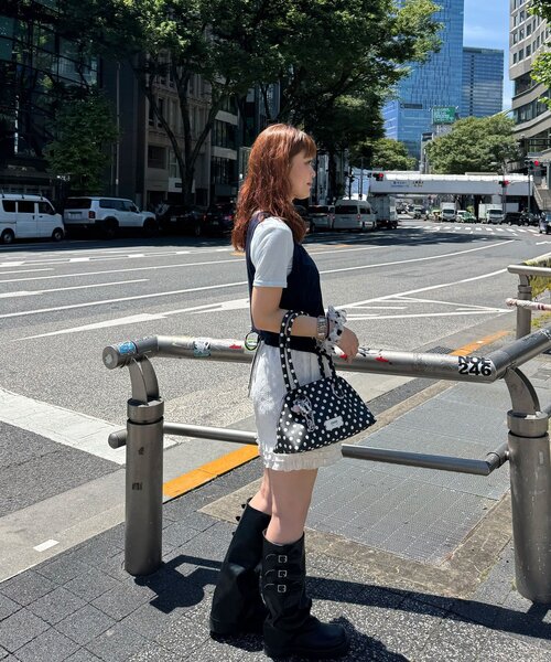 CIAOPANIC(チャオパニック)の「蝶々ボタンタンクレイヤードTee(Tシャツ/カットソー・レディース・ミント/レッド/ネイビー・ONE SIZE)」の17枚目の写真