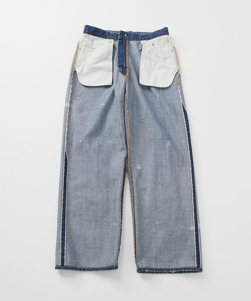 DENIM DELIGHT DAYS （デニム デライト デイズ）の「【DENIM DELIGHT DAYS】Selvedge wide jeans（デニムパンツ・レディース・ライトブルー・34/40/38/36）」の18枚目の写真