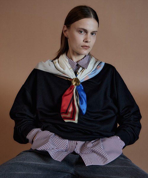 MAISON SPECIAL(メゾンスペシャル)の「【2026Autumn PRE-ORDER】2WAY Off-Shoulder Sweatshirt/2WAYオフショルスウェット(スウェット・レディース・グレー/カーキ/ブラック・FREE)」の1枚目の写真