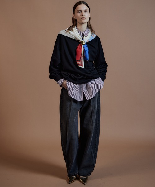MAISON SPECIAL(メゾンスペシャル)の「【2026Autumn PRE-ORDER】2WAY Off-Shoulder Sweatshirt/2WAYオフショルスウェット(スウェット・レディース・グレー/カーキ/ブラック・FREE)」の12枚目の写真