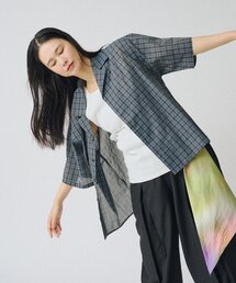 WHIMSIC | 【UNISEX】シアチェックオープンカラーシャツ(シャツ/ブラウス)