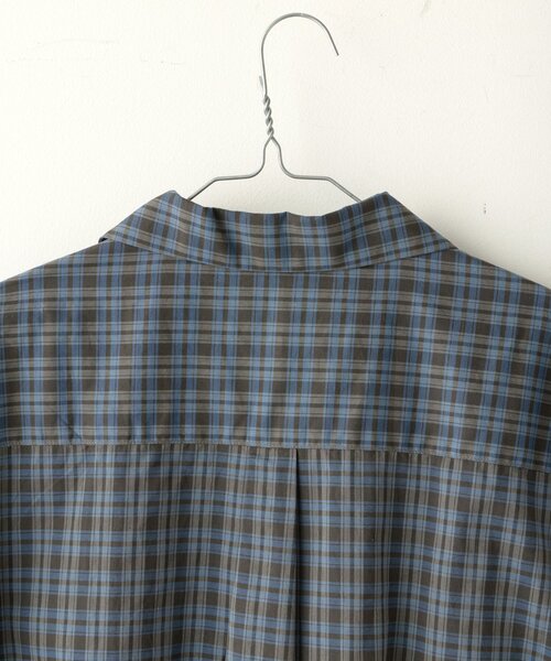 WHIMSIC(ウィムジック)の「【UNISEX】シアチェックオープンカラーシャツ(シャツ/ブラウス・メンズ・ブラック/ネイビー・FREE)」の21枚目の写真