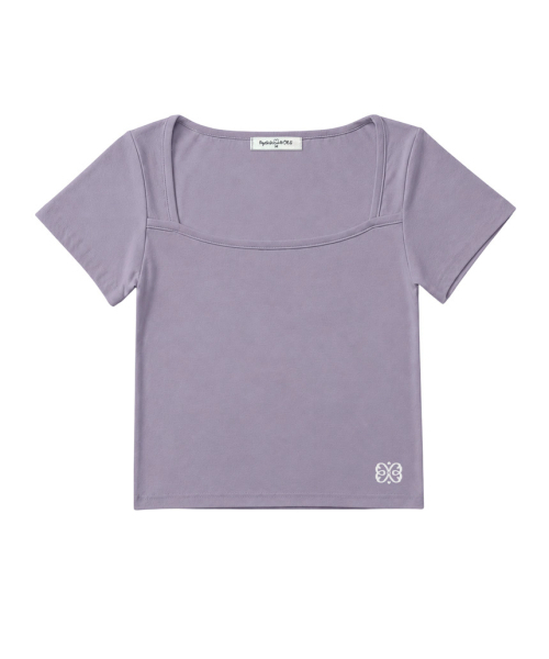 PAGESIISII（ページシシ）の「SiiSii ロゴプリントスクエアネックスリムフィット半袖Tシャツホワイト（Tシャツ/カットソー・レディース・その他・MEDIUM）」の2枚目の写真