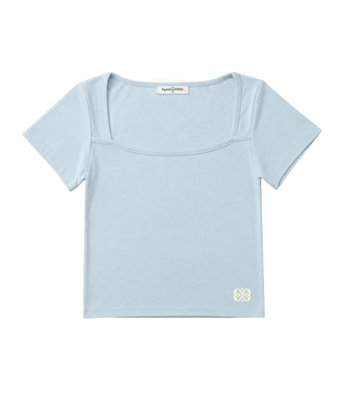 PAGESIISII（ページシシ）の「SiiSii ロゴプリントスクエアネックスリムフィット半袖Tシャツホワイト（Tシャツ/カットソー・レディース・その他・MEDIUM）」の3枚目の写真