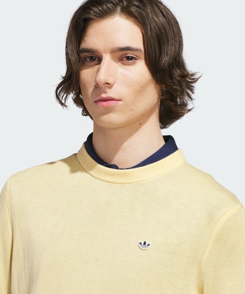 adidas(アディダス)の「オリジナルス カシミヤ ブレンド セーター【adidas Golf/アディダスゴルフ】(スウェット・メンズ・イエロー・XX-LARGE/3XL/LARGE/MEDIUM/SMALL/X-LARGE)」の7枚目の写真