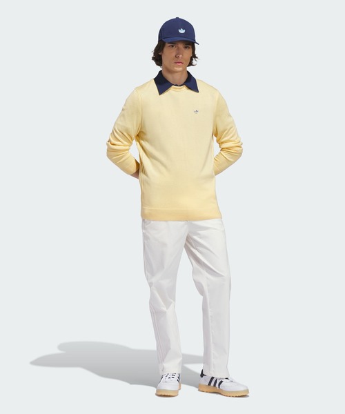adidas(アディダス)の「オリジナルス カシミヤ ブレンド セーター【adidas Golf/アディダスゴルフ】(スウェット・メンズ・イエロー・XX-LARGE/3XL/LARGE/MEDIUM/SMALL/X-LARGE)」の5枚目の写真