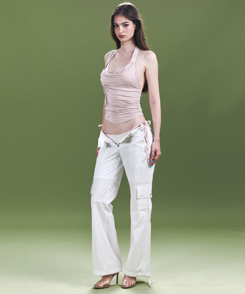 PLEASENOFOLLOW（プリーズノーフォロー）の「Ethan Pocket Cargo Pants (White)（その他パンツ・レディース・その他・SMALL/MEDIUM/LARGE）」の4枚目の写真
