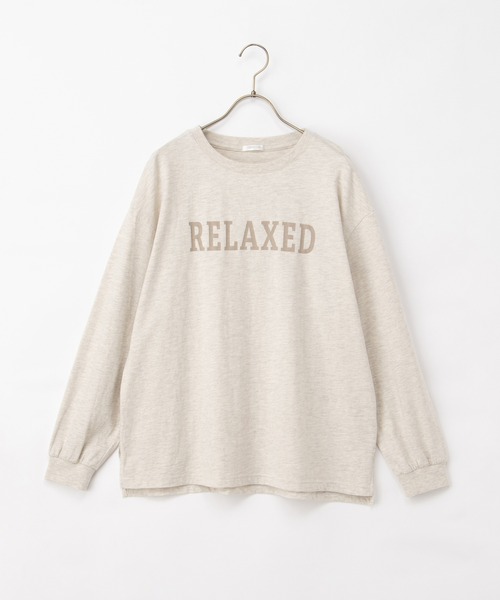 Honeys（ハニーズ）の「ロゴゆるチュニックＴ（Tシャツ/カットソー・レディース・ダークブルー/ブラック/オートミール/ヘザーチャコール/ベージュ・S/M/L）」の15枚目の写真