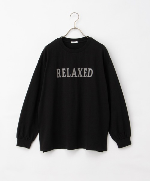 Honeys（ハニーズ）の「ロゴゆるチュニックＴ（Tシャツ/カットソー・レディース・ダークブルー/ブラック/オートミール/ヘザーチャコール/ベージュ・S/M/L）」の17枚目の写真