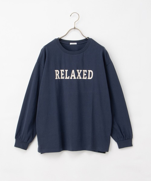 Honeys（ハニーズ）の「ロゴゆるチュニックＴ（Tシャツ/カットソー・レディース・ダークブルー/ブラック/オートミール/ヘザーチャコール/ベージュ・S/M/L）」の19枚目の写真