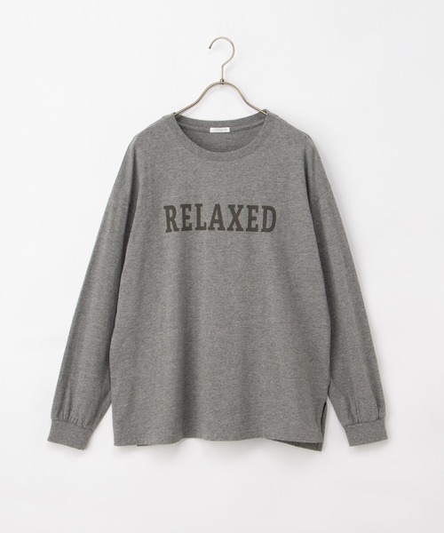 Honeys（ハニーズ）の「ロゴゆるチュニックＴ（Tシャツ/カットソー・レディース・ダークブルー/ブラック/オートミール/ヘザーチャコール/ベージュ・S/M/L）」の21枚目の写真