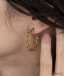 金属アレルギー対応 ツイストフープ ピアス