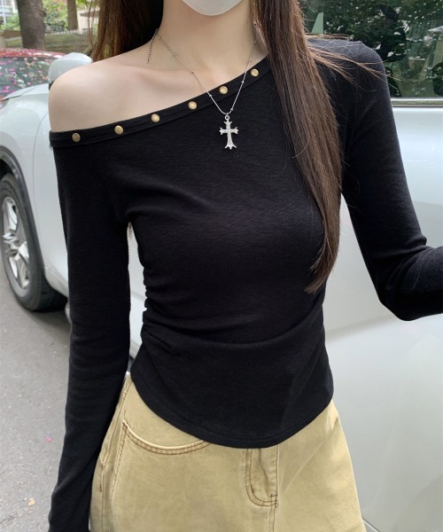 Miniministore（ミニミニストア）の「オフショルtシャツ長袖 レディース 春秋（Tシャツ/カットソー・レディース・ホワイト/ブラック・FREE）」の17枚目の写真