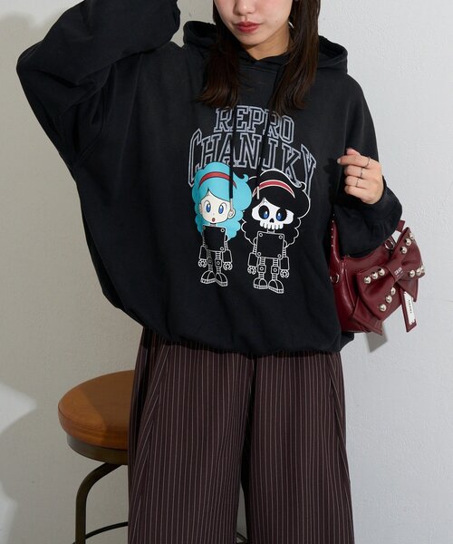 RePRODUCTION LABEL(リプロダクションレーベル)の「【RePRODUCTION LABEL / リプロダクションレーベル】スウェットフーディー(パーカー・メンズ・グレー/ネイビー/ブラック/グレー系その他・FREE)」の2枚目の写真