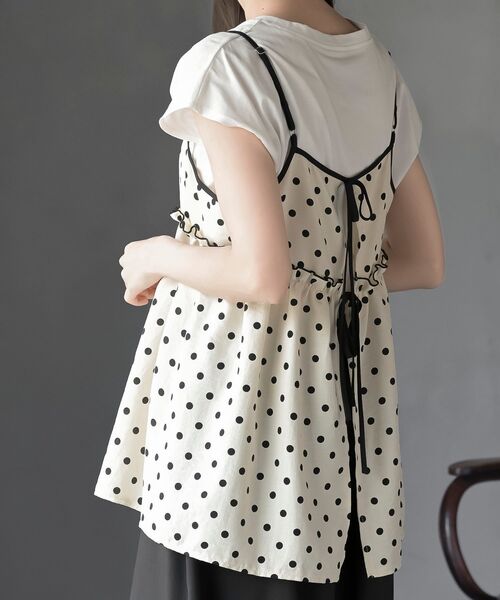 rps(アールピーエス)の「ダブルリボンドットキャミソール(キャミソール・レディース・オフホワイト/アイボリー・フリー)」の16枚目の写真