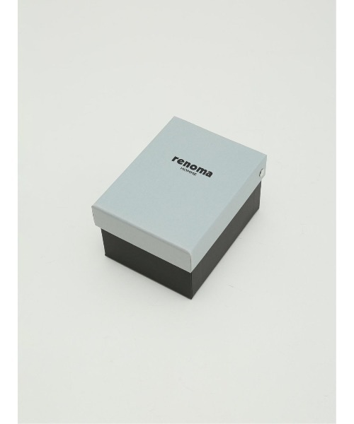 renoma（レノマ）の「ネクタイ ＆ ポケットチーフ セット ボックス付き メンズ シルク 光沢 ラインストーン ナロー 7.0cm幅（ネクタイ・メンズ・ベージュ/ネイビー/グレー系その他2・FREE）」の9枚目の写真